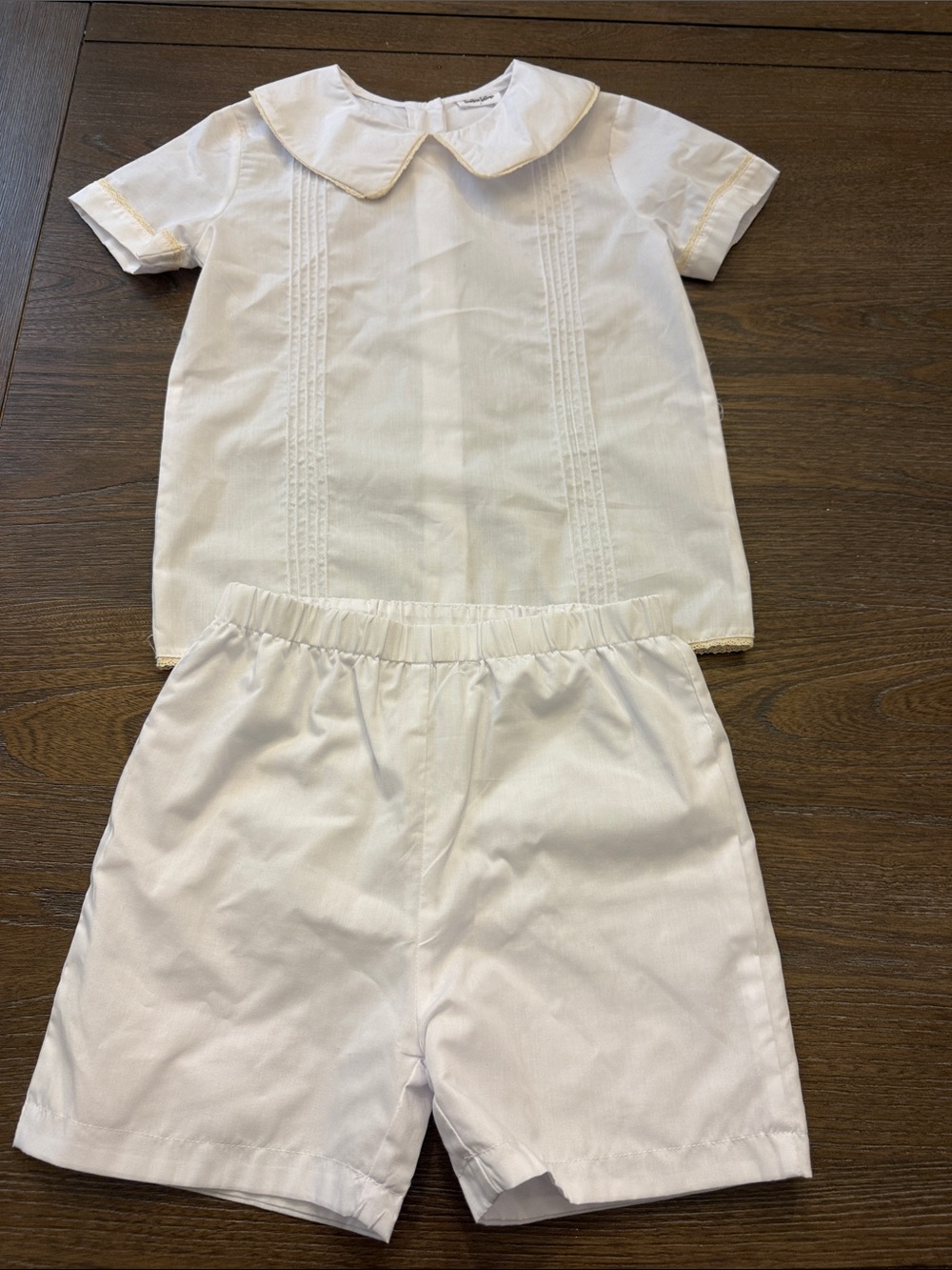 Heirloom White Boys' Matching Set - Short Sleeve Top & Shorts Boy Size 6